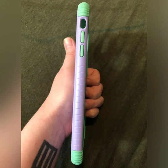 iPhone XS Max/ iPhone 8 Plus Purple & Teal 2 - Piece Phone Case - Picture 6 of 10